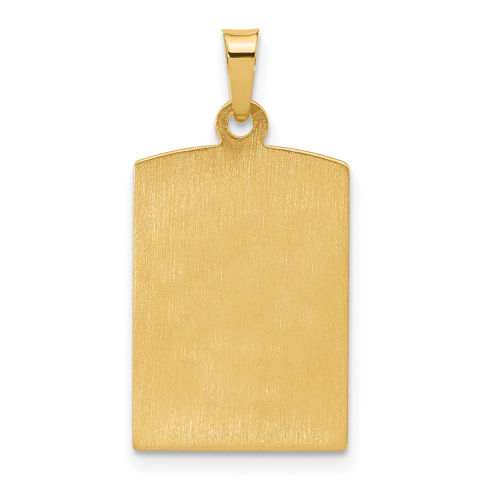 14K Rectangular Hollow Our Lady of Guadalupe Medal