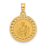 14K Hollow Our Lady of Mt Carmel Medal