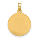 14K and White Rhodium Hollow Our Lady of Mt Carmel Medal