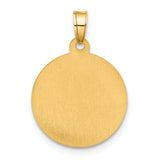 14K and White Rhodium Hollow Our Lady of Mt Carmel Medal