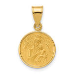 14k Polished and Satin Solid Our Lady of Perpetual Help Medal