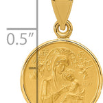 14k Polished and Satin Solid Our Lady of Perpetual Help Medal