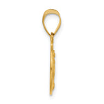 14k Polished and Satin Solid Miraculous Mary Plain Back Medal
