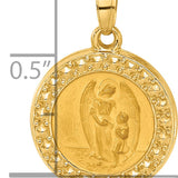 14K Hollow Our Guardian Angel Medal