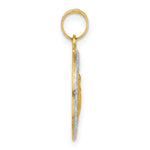 14K with White Rhodium Hollow St. Anthony Medal