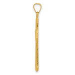 14k Two-tone Textured Hollow Budded St Benedict Cross Pendent