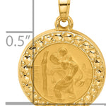 14K Hollow St. Christopher Medal