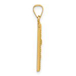 14K Rectangular Hollow St. Christopher Medal