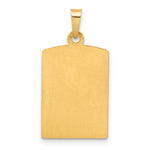 14K Rectangular Hollow St. Christopher Medal