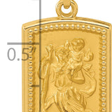 14K Rectangular Hollow St. Christopher Medal
