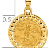 14K Hollow St. Michael Medal