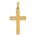 14k Polished And Textured Cross Pendant