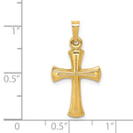 14k Hollow Cross Pendant