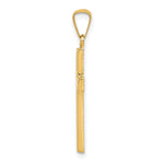 14k Diamond-cut Hollow Cross Pendant