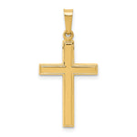14k Hollow Cross Pendant