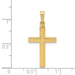 14k Hollow Cross Pendant