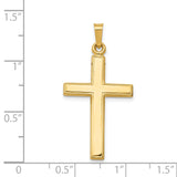 14k Hollow Cross Pendant