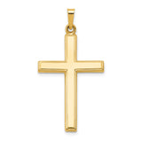 14k Hollow Cross Pendant