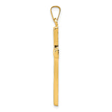 14k Hollow Cross Pendant