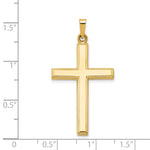 14k Hollow Cross Pendant