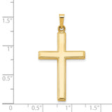 14k Hollow Cross Pendant