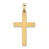 14k Hollow Cross Pendant