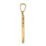 14k Small Hollow Cross Charm