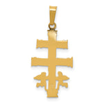 14k Two-tone Cara Vaca Crucifix Pendant