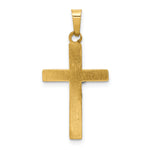 14k Two-tone INRI Hollow Crucifix Pendant