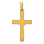 14k Two-tone INRI Crucifix Pendant