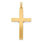 14k Two-tone INRI Hollow Crucifix Pendant