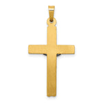 14k Two-tone INRI Hollow Crucifix Pendant