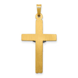 14k Two-tone INRI Hollow Crucifix Pendant