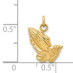 14k Praying Hands Charm