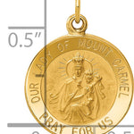 14k Our Lady of Mount Carmel Medal Charm