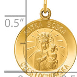 14k Matka Boska Medal Charm