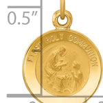 14k First Communion Medal Charm