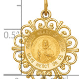 14k Sacred Heart of Jesus Medal Charm