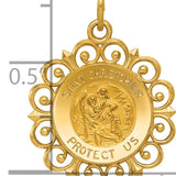 14k Saint Christopher Medal Charm