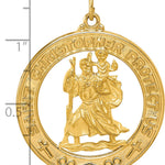 14k Saint Christopher Medal Pendant