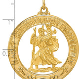 14k Saint Christopher Medal Pendant