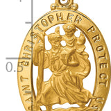 14k Saint Christopher Medal Pendant