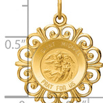 14k Saint Michael Medal Charm