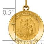 14k Guardian Angel Medal Charm