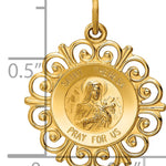 14k Saint Theresa Medal Charm