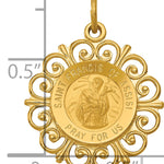 14k Saint Francis of Assisi Medal Pendant