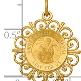 14k Saint Francis of Assisi Medal Pendant