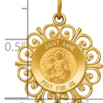 14k Saint Anne Medal Charm
