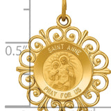 14k Saint Anne Medal Charm