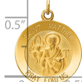 14k Saint Matthew Medal Charm